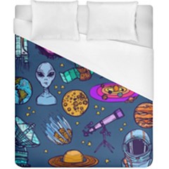 Space Sketch Set Colored Duvet Cover (california King Size)