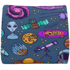 Space Sketch Set Colored Seat Cushion by Nexatart