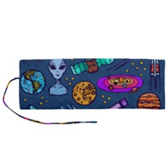 Space Sketch Set Colored Roll Up Canvas Pencil Holder (m) by Nexatart