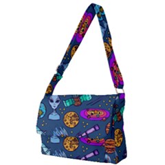 Space Sketch Set Colored Full Print Messenger Bag (l)