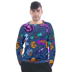 Space Sketch Set Colored Men s Long Sleeve Raglan Tee