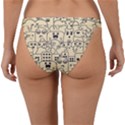 Seamless Pattern With Cute Monster Doodle Band Bikini Bottom View2