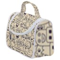 Seamless Pattern With Cute Monster Doodle Satchel Handbag View1