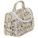 Seamless Pattern With Cute Monster Doodle Satchel Handbag View2