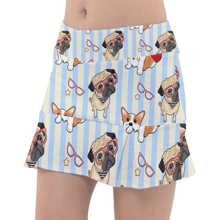 Pattern Dog Tennis Skorts