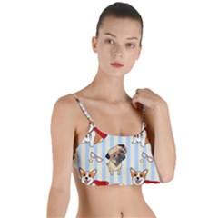 Pattern Dog Layered Top Bikini Top 