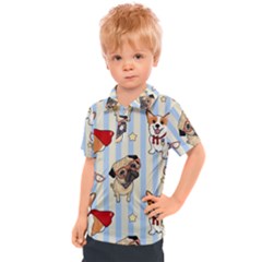 Pattern Dog Kids  Polo Tee