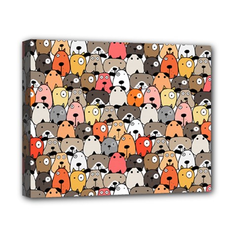 Cute Dog Seamless Pattern Background Canvas 10  X 8  (stretched) by Nexatart