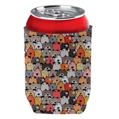 Cute Dog Seamless Pattern Background Can Holder