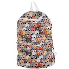 Cute Dog Seamless Pattern Background Foldable Lightweight Backpack by Nexatart