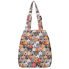 Cute Dog Seamless Pattern Background Center Zip Backpack by Nexatart