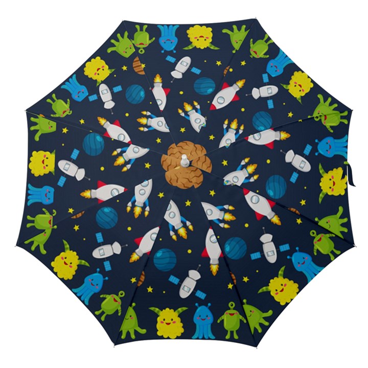 Big Set Cute Astronauts Space Planets Stars Aliens Rockets Ufo Constellations Satellite Moon Rover V Straight Umbrellas