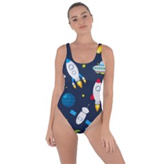 Big Set Cute Astronauts Space Planets Stars Aliens Rockets Ufo Constellations Satellite Moon Rover V Bring Sexy Back Swimsuit by Nexatart