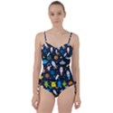 Big Set Cute Astronauts Space Planets Stars Aliens Rockets Ufo Constellations Satellite Moon Rover V Sweetheart Tankini Set View1