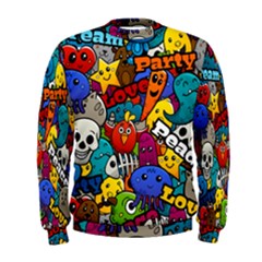 Graffiti Characters Seamless Pattern Men s Sweatshirt by Nexatart