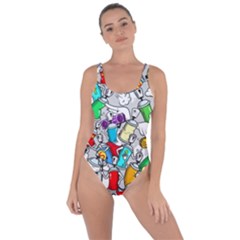 Graffiti Characters Seamless Pattern Bring Sexy Back Swimsuit by Nexatart