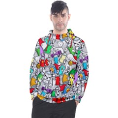 Graffiti Characters Seamless Pattern Men s Pullover Hoodie