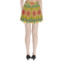 Mandala Patterns Yellow Pleated Mini Skirt View2