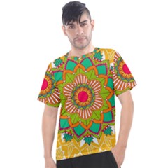 Mandala Patterns Yellow Men s Sport Top