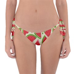 Cute Watermelon Seamless Pattern Reversible Bikini Bottom by Nexatart