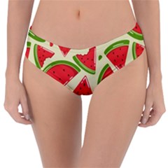 Cute Watermelon Seamless Pattern Reversible Classic Bikini Bottoms by Nexatart