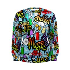 Graffiti Characters Seamless Patternm Women s Sweatshirt by Nexatart