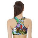 Graffiti Characters Seamless Patternm Sports Bra with Border View2