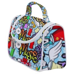 Graffiti Characters Seamless Patternm Satchel Handbag by Nexatart