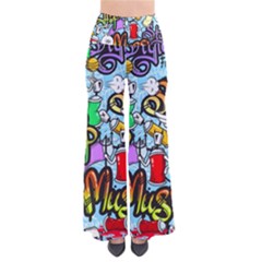 Graffiti Characters Seamless Patternm So Vintage Palazzo Pants by Nexatart