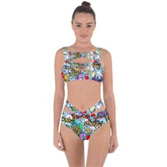 Graffiti Characters Seamless Patternm Bandaged Up Bikini Set  by Nexatart