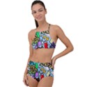 Graffiti Characters Seamless Patternm High Waist Tankini Set View1