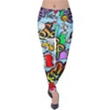 Graffiti Characters Seamless Patternm Velvet Leggings View1