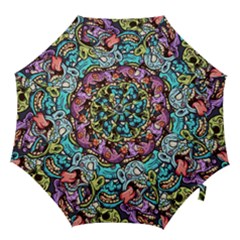 Zombie Heads Pattern Hook Handle Umbrellas (medium) by Nexatart