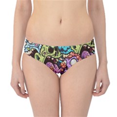 Zombie Heads Pattern Hipster Bikini Bottoms by Nexatart