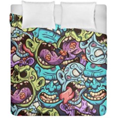 Zombie Heads Pattern Duvet Cover Double Side (california King Size)