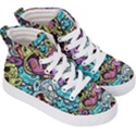 Zombie Heads Pattern Kids  Hi-Top Skate Sneakers View3