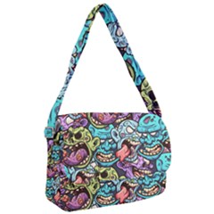 Zombie Heads Pattern Courier Bag by Nexatart