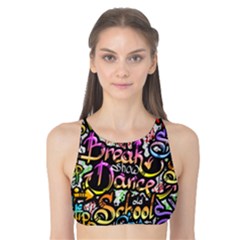 Graffiti Word Seamless Pattern Tank Bikini Top by Nexatart