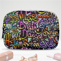 Graffiti Word Seamless Pattern Make Up Pouch (small) by Nexatart