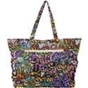 Graffiti Word Seamless Pattern Simple Shoulder Bag View3