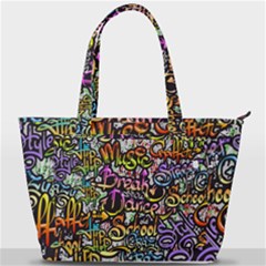 Graffiti Word Seamless Pattern Back Pocket Shoulder Bag  by Nexatart