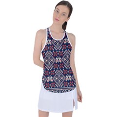 Ukrainian Folk Seamless Pattern Ornament Racer Back Mesh Tank Top