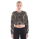 Zentangle Style Geometric Ornament Pattern Cropped Sweatshirt View1