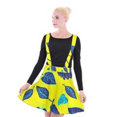 Leaves Pattern Picture Detail Suspender Skater Skirt by Nexatart