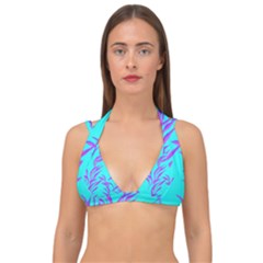 Branches Leaves Colors Summer Double Strap Halter Bikini Top by Nexatart