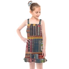 Books Library Bookshelf Bookshop Kids  Overall Dress by Nexatart