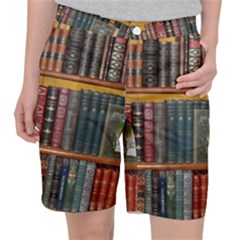 Books Library Bookshelf Bookshop Pocket Shorts by Nexatart