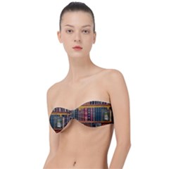 Books Library Bookshelf Bookshop Classic Bandeau Bikini Top  by Nexatart