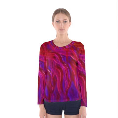 Background Texture Pattern Women s Long Sleeve Tee by Nexatart