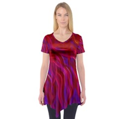 Background Texture Pattern Short Sleeve Tunic  by Nexatart